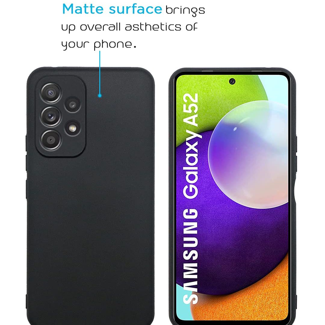 Silicone Case For Samsung Galaxy A52 / A52s 5G - Pure Case Liquid Silicon Finish Anti Finger Print With Inner Microfibre