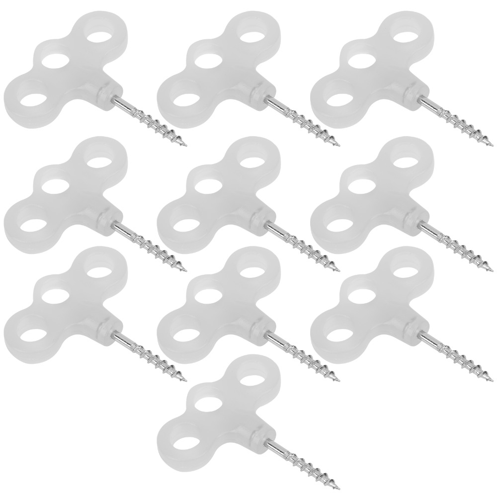10 Pcs Durable Glowing Tent Pegs Three Eyes Stainless Steel Ground Pegs Tent Stakes Outdoor Camping