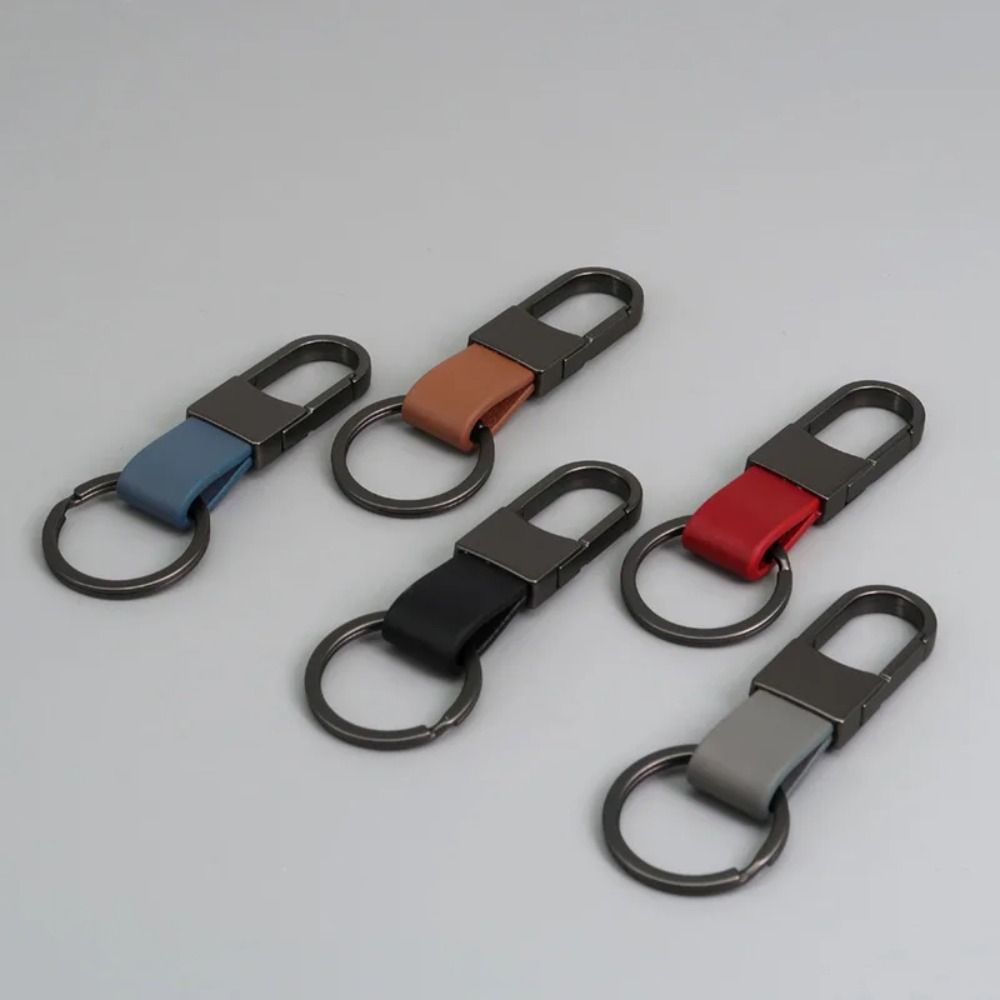Fashion Alloy Fur Keychain Anti-Lost Multifunctional Waist Hanging Key Chain Business Style Durable Car Trinket Keyring Car Accessories