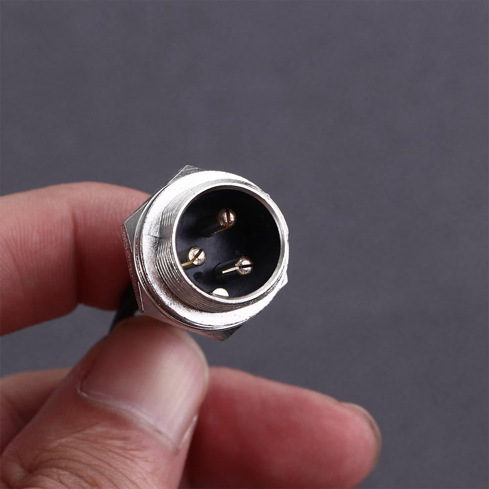 Durable Electric Scooter Round Head 24V 36V Three-hole Battery Charging Inline Connector Jack Socket Charging Port