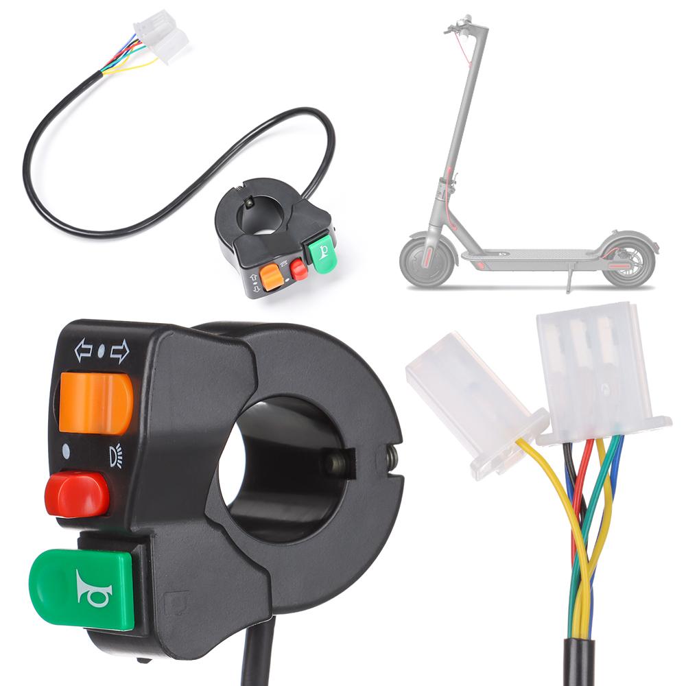 Durable Cornering Lamp Light Horn E-bike Switch Electric Bicycle Accessories 3 In 1 On-Off Button