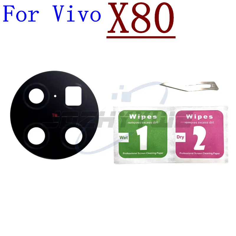 2PCS Original Back Rear Camera Glass Lens With Sticker For Vivo X27 X30 X50 X60 X70 X80 X90 Pro Plus + Tools
