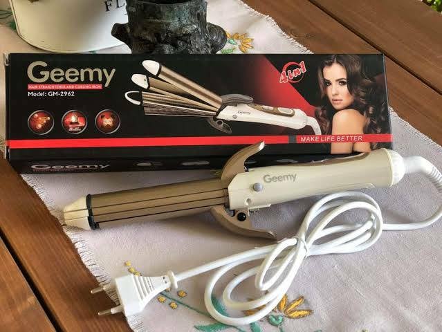 Geemy Professional Hair Straightener + Wave + Curler 4In1