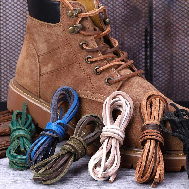 1 Pair Martin boots Shoelaces Square Shoe Laces Solid Retro Men And Women Casual Leather shoes 100CM Shoelace P5
