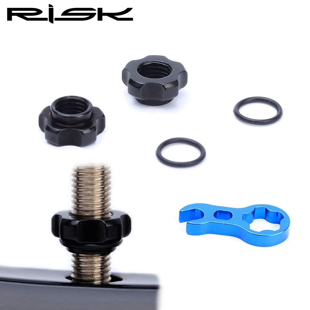 1 Set MTB Road Bicycle Vacuum Mountain Bike Tire Valve Cap Tires Nozzle Lock with Install Wrench Presta Valve Nut