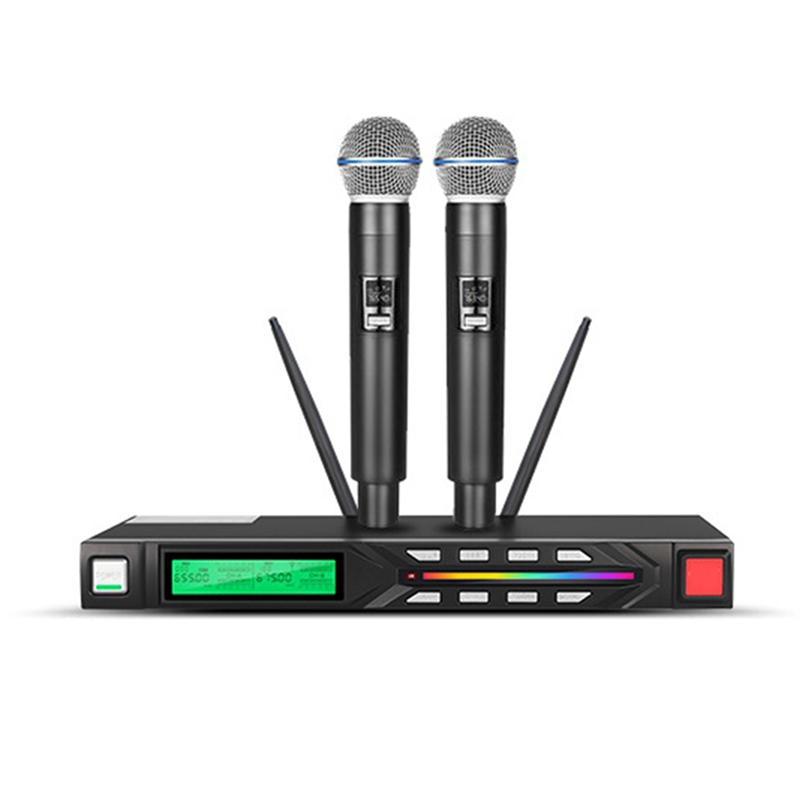 Handheld Portable Wireless Microphone System Mic UHF Long Range Dual Antenna for Karaoke Stage Performances AU Plug