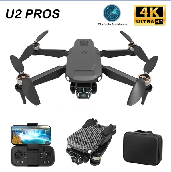 U2 ProS HD Dual-Battery Foldable Dron'e with Obstacle Avoidance and Remote Control