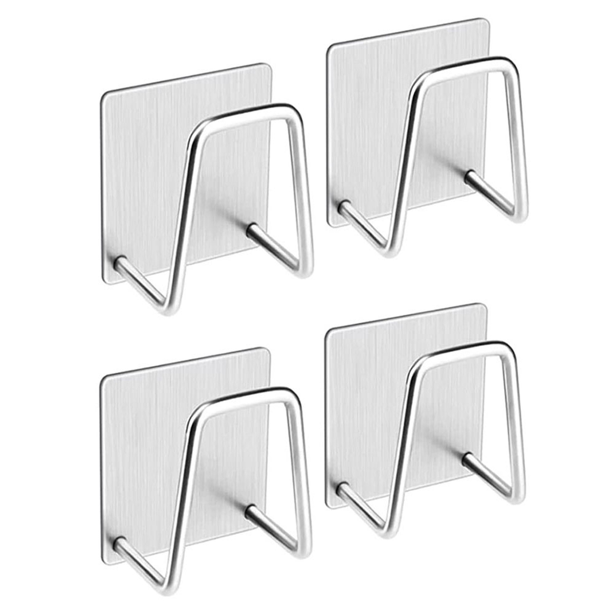 NAMUNY 4 Non-Perforated Sponge Racks Stainless Steel Sponge Drain Racks Steel Ball Rag Storage Rack Sink Rack Rack