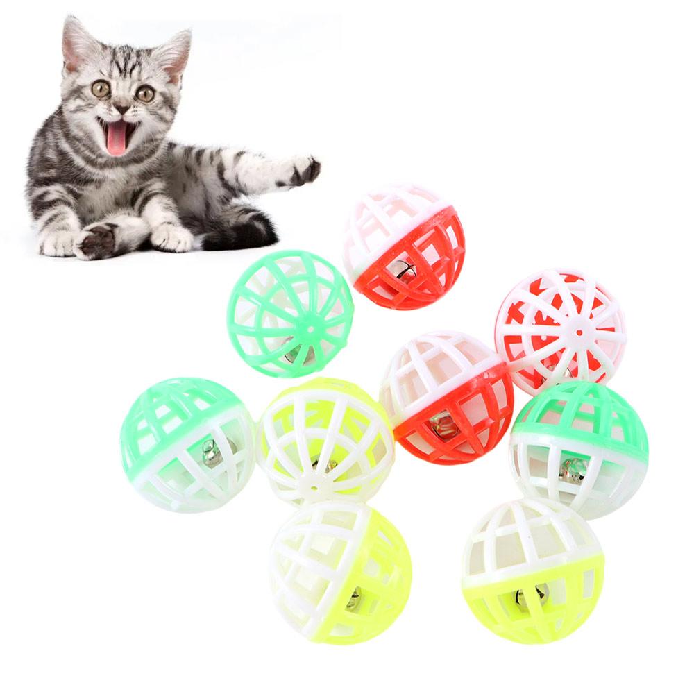 3.8cm Fun With Bells Plastic Interactive PET Throw Ball Cat Pet Supplies Training Tools