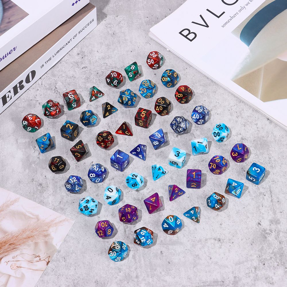 Polyhedral Multicolor Game Accessory Game Accessory Party Supplies Leisure Entertainment Toys Two-color Dice Set