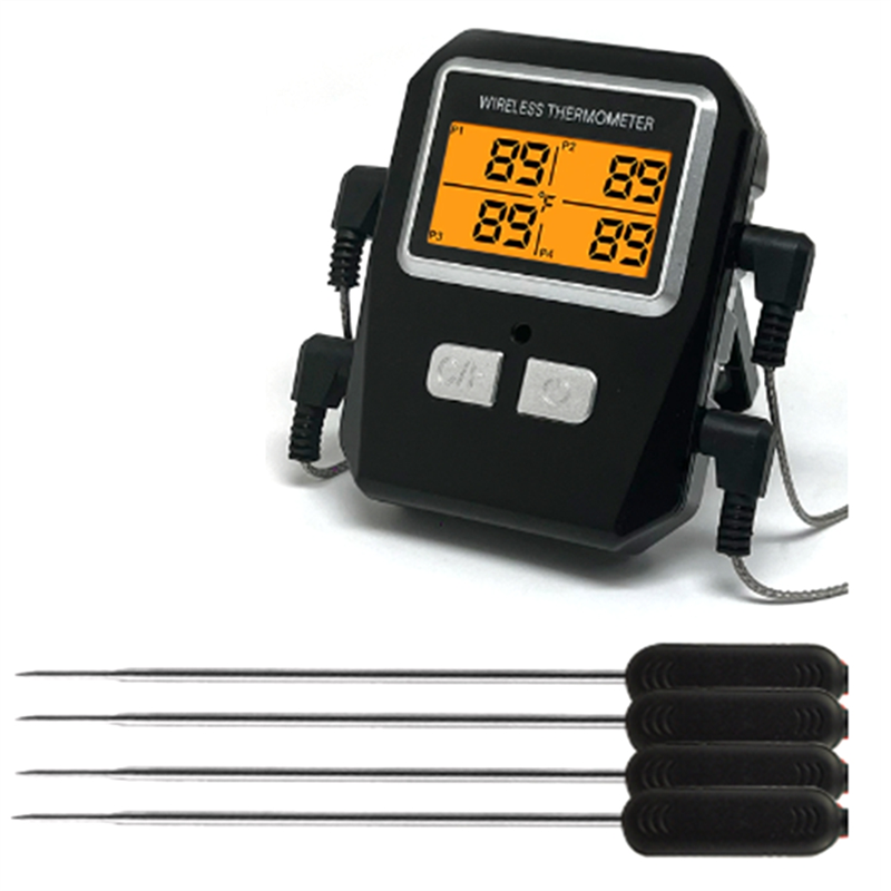 Tuya 100M Wireless Meat Food Thermometer Kitchen Cooking Tool Oven Grill BBQ Bluetooth Temperature Meter(Black)
