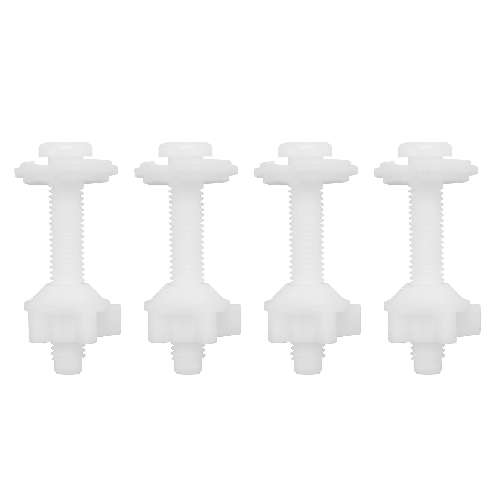 NAMUNY 8PCS Toilet Seat Hinge Bolt Screws with Plastic Nuts and Washers Toilet Seat Replacement Parts Kit