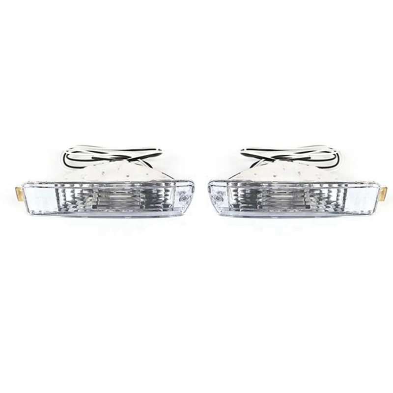 OYPFXMI 1 Pair for Golf 2 MK2 2 MK2 1980-1992 Front Turn Signal Bumper Indicator Light Lamp with Harness A