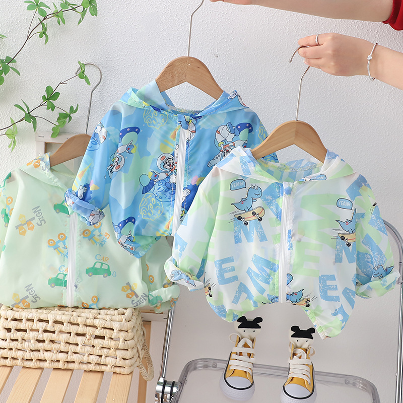 2023 summer new sunscreen jacket one dropshipping 1-5 years old male and female baby Korean version of breathable thin clothes