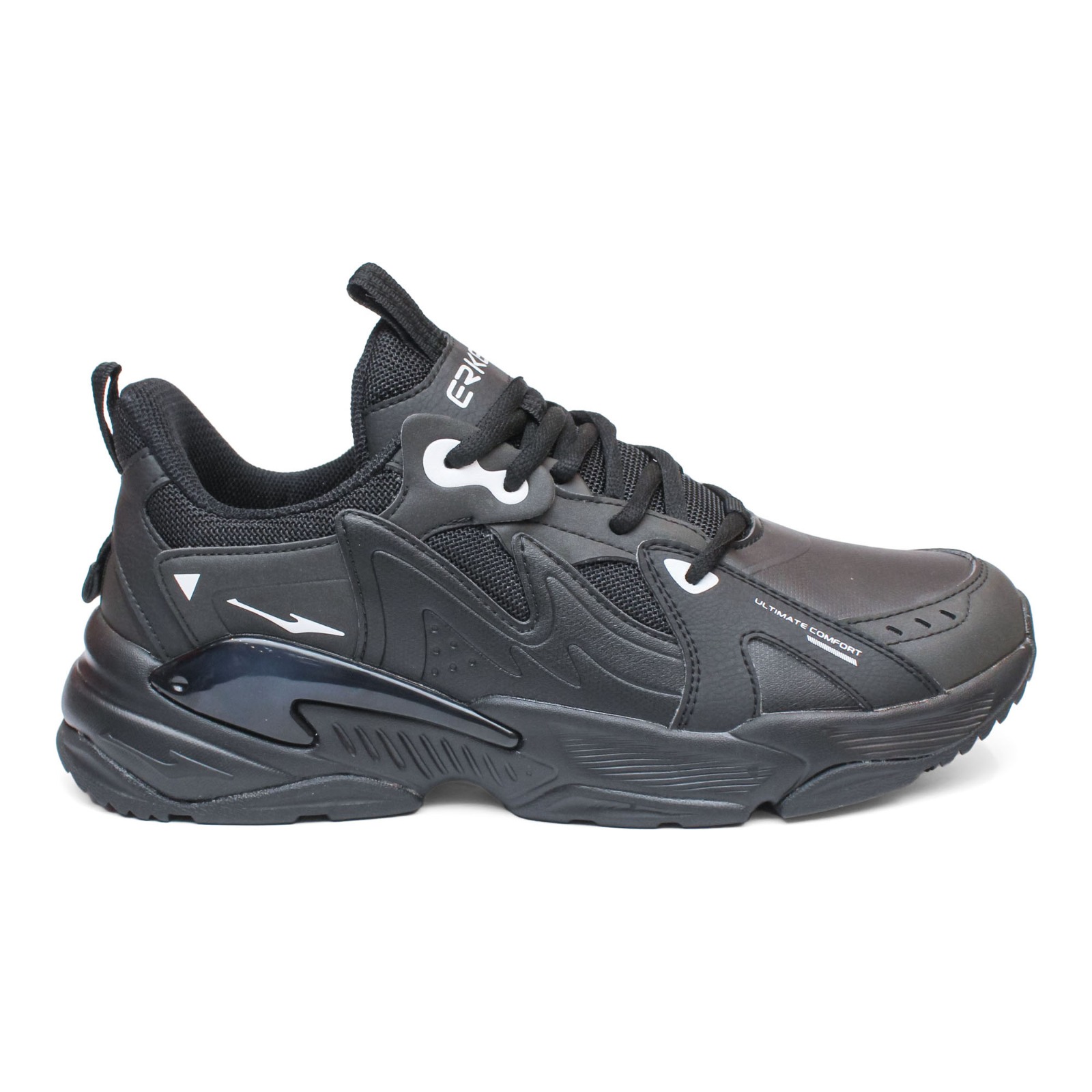 ERKE Training Shoes For Men All Season Mesh PU Cross Training Sport Style Black White Model 11122314281-003