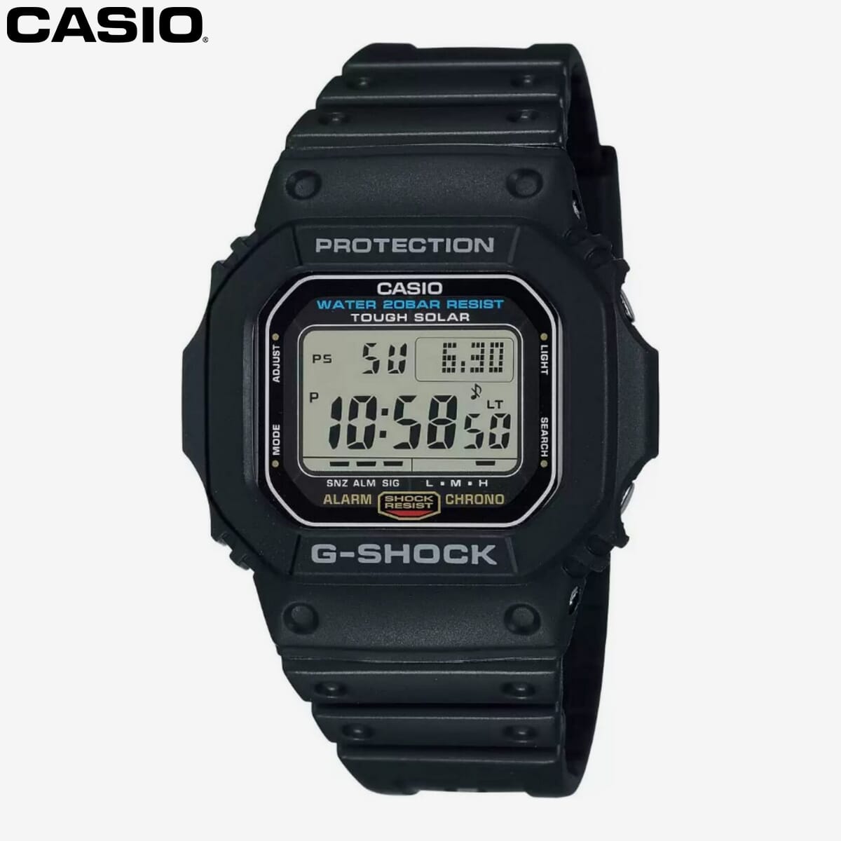 Casio Digital Black Dial Watch For Men G-5600UE-1DR Sports Waterproof