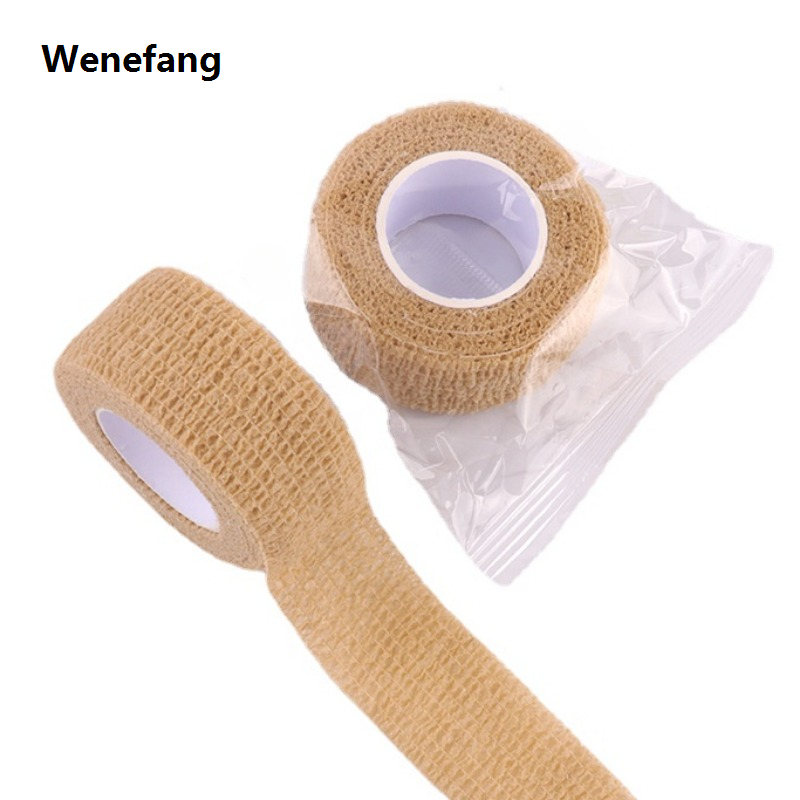 Wenefang 2pcs/set Sports Elestic Bandages Nonwovens Self-adhesive Original Bandages for Wound Dressing Plaster Patch 2.5cm*4.5m