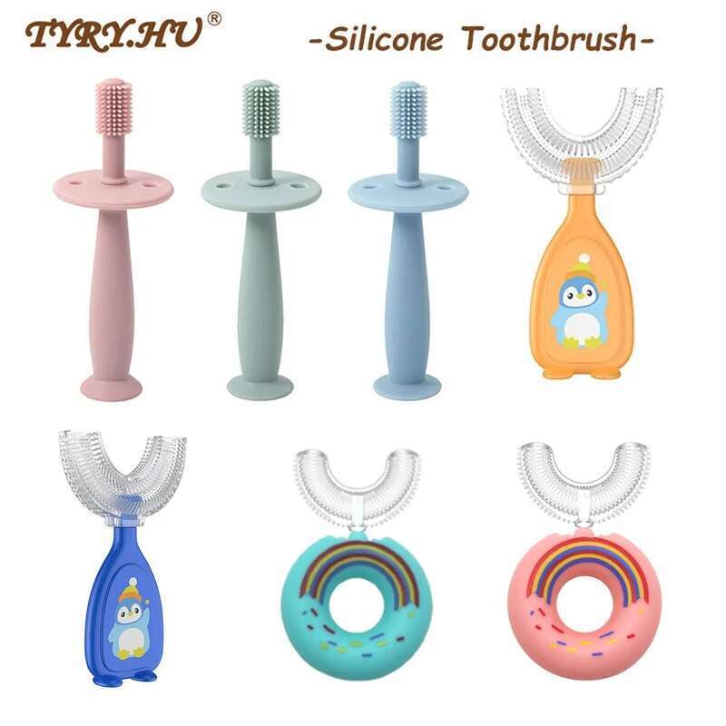 1PC Soft Silicone Training Toothbrush Children Dental Oral Care Tooth Brush Tool Baby kid tooth brush Infant items