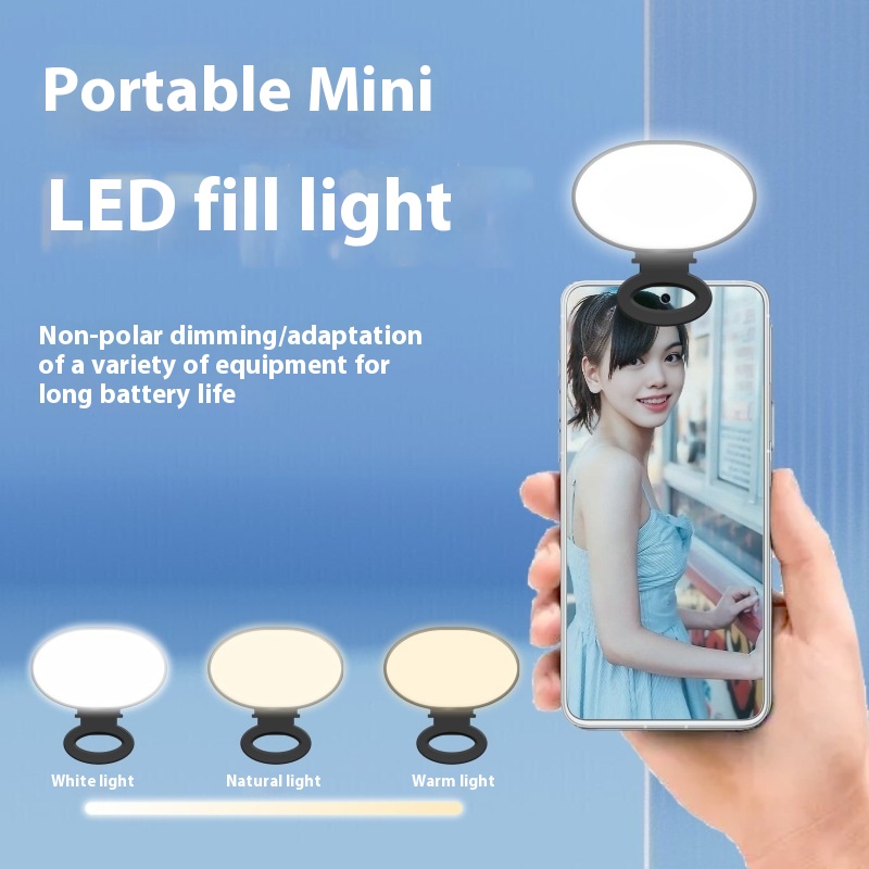 Vylon New Camera Phones Broadcast Live Video Mini Three Color Pocket Lamp As The Fill Light Cell Phone Beauty Lamp