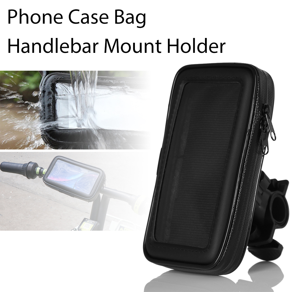 Universal Scooter Handlebar Stand Bracket Bike Mount Bicycle Motorcycle Phone Holder Cellphone Bag Waterproof Phone Case