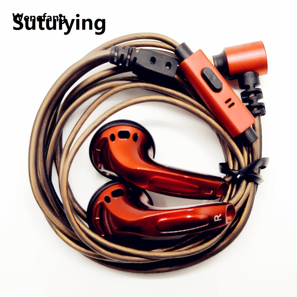 Wenefang Sutuiying 【Best value for money】FENGRU DIY KMX500 In Ear Flat Head DIY MX500 Earphone 2025 New Original HiFi Bass Earbuds DJ Earbuds Heavy Bass Sound Quality as EMX500s With Mic