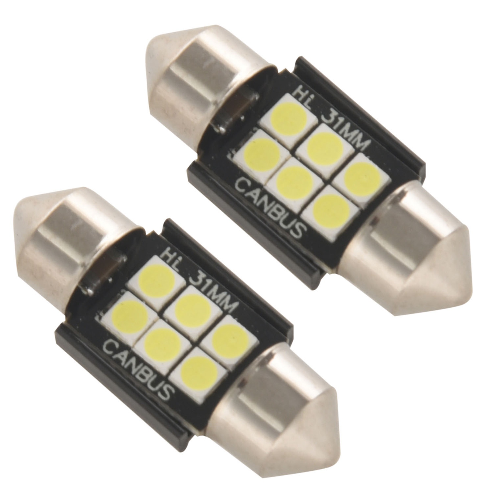 FORIDE 4x Extremely Bright 400 Lumens 3020 Chipset Canbus Error Free Led Bulbs For Car 31Mm Festoon De3175 6428 Xenon White