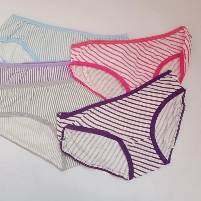 3 Pieces Value Pack Multicolor Plain Design Comfortable Panty For Girls 7 To 10 Years (Best For 22 - 24 Inch Waist)