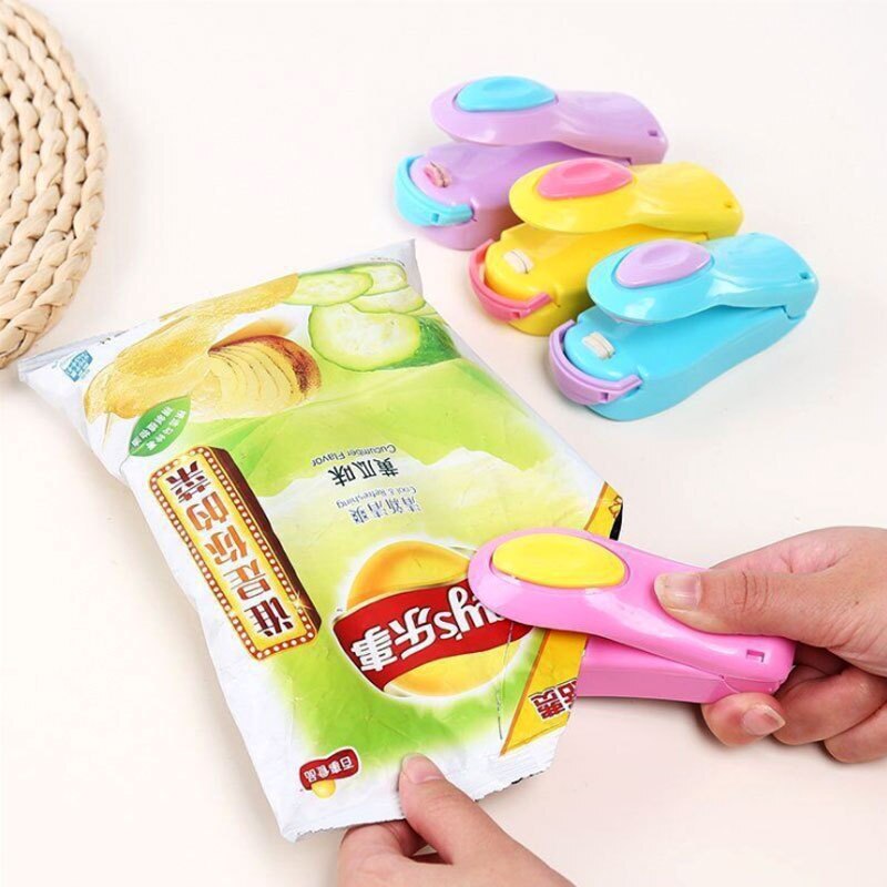 1 Pcs Mini Bag Sealer Kitchen Tools Household Tools Hand Held Sealer Food Seal Heat Sealing Machine Packing Plastic Bag Sealer