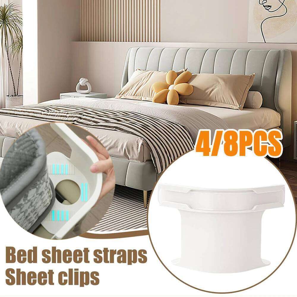 4/8Pcs Heavy Duty Bedsheet Corner Tightener Clips High-quality Materials Durable and Reliable Bed Sheet Grippers for Protectors