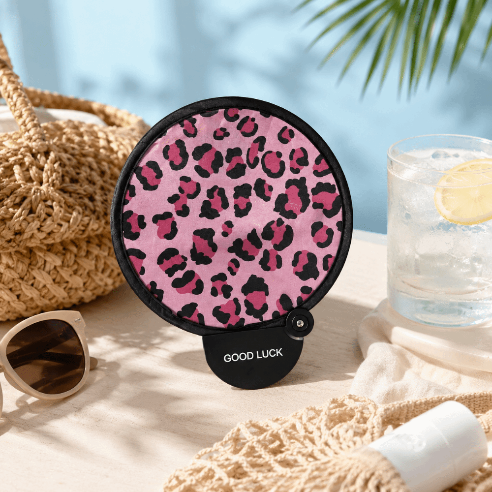 Unique Football Pattern Foldable Hand Fan Pocket Size Lightweight Mini Handheld Fan Summer Round Fan Gift