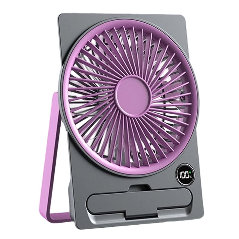 Ultra-Thin Desktop Fan Summer Small Fan Digital Display Strong Wind Portable Silent Card Style Fan Dormitory