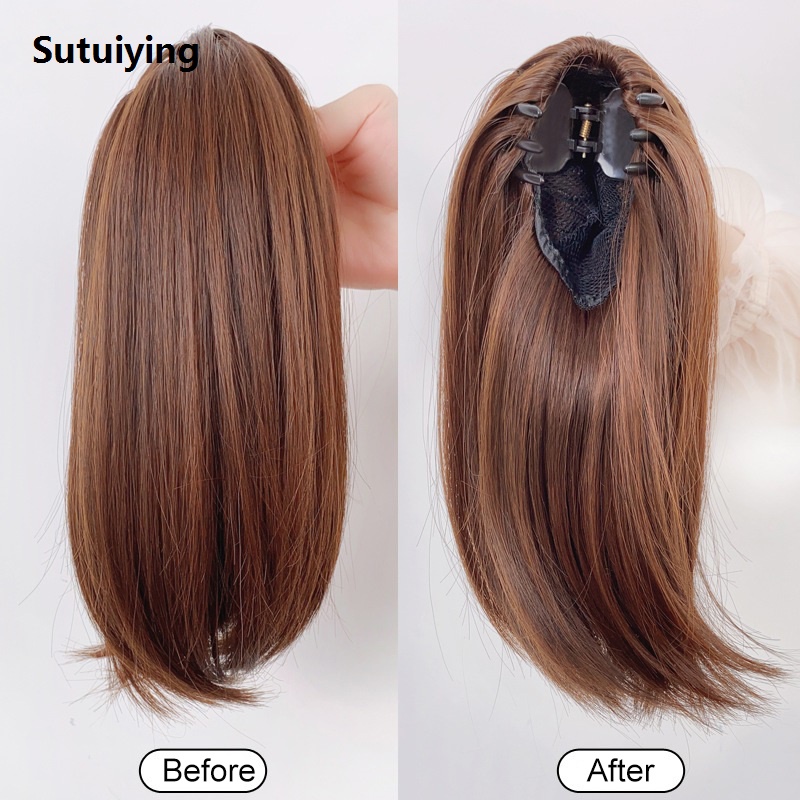Sutuiying Synthetic Short Curly Wig Ponytail 12Inch Claw Clip In Ponytail Luxury Hair Extension Cute Hairpiece Wig For Women Synthetic Ponytail