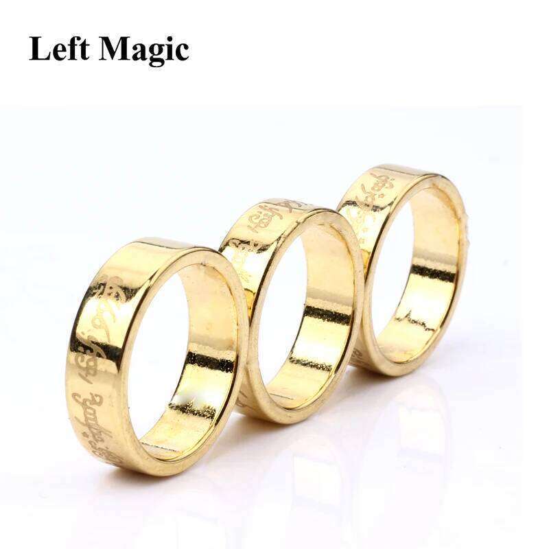 1 Pcs Gold PK Lettering Tricks 18mm/19mm/20mm Golden Strong Magnetic Magic Ring Magnet Finger magic