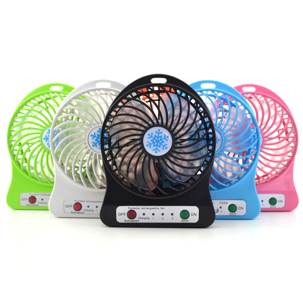 Square USB Rechargeable Mini Desk Fan