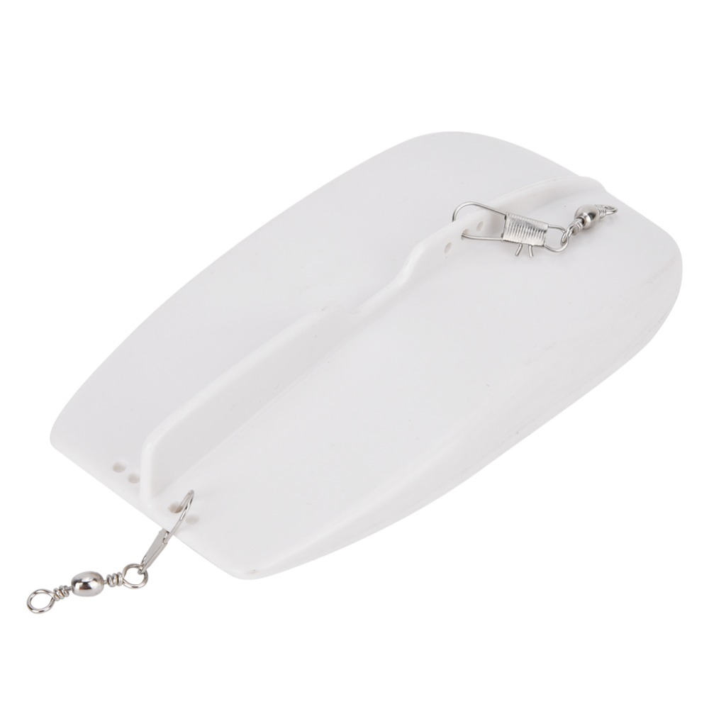 Durable Adjustable Depth Fishing Trolling Board Lightweight Plastic Trolling Diving Board White Diver Plate Sea Fishing