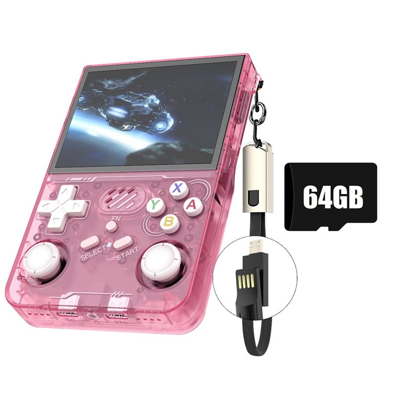 R36XX Portable Retro Gaming Console, 64G, over 20000 Games, WiFi, 3.5 Inch Screen, Perfect Gift for Children