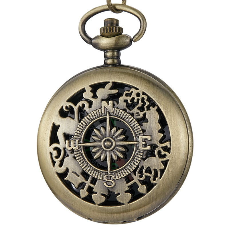 ARELENE Bronze New Compass, Outdoor Mountain Climbing Classic Style, Flip Compass Pocket Watch