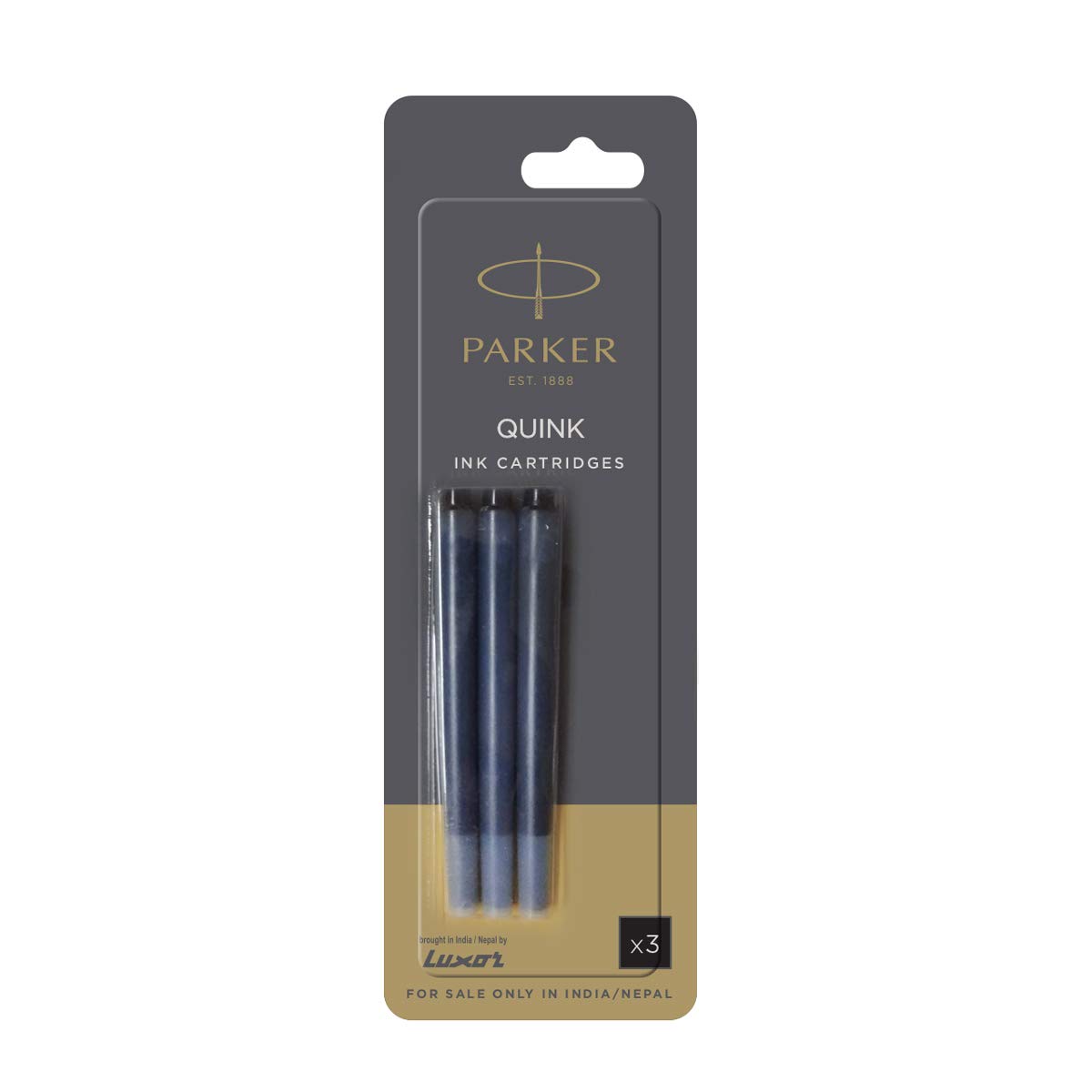 Parker Quink Ink Cartridges - Pack of 3