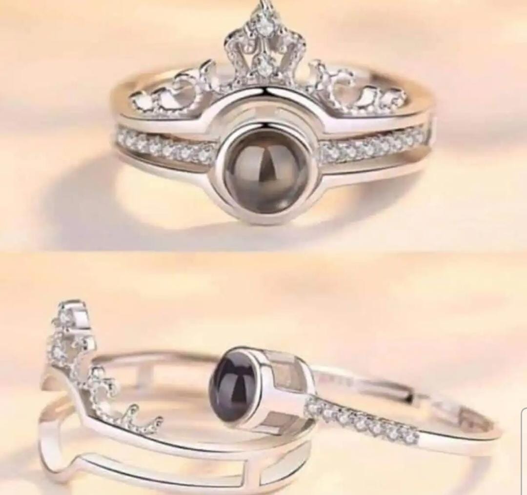 BLUE BELL - NEW & TRENDY 100 LANGUAGE I LOVE YOU COUPLE RING.
