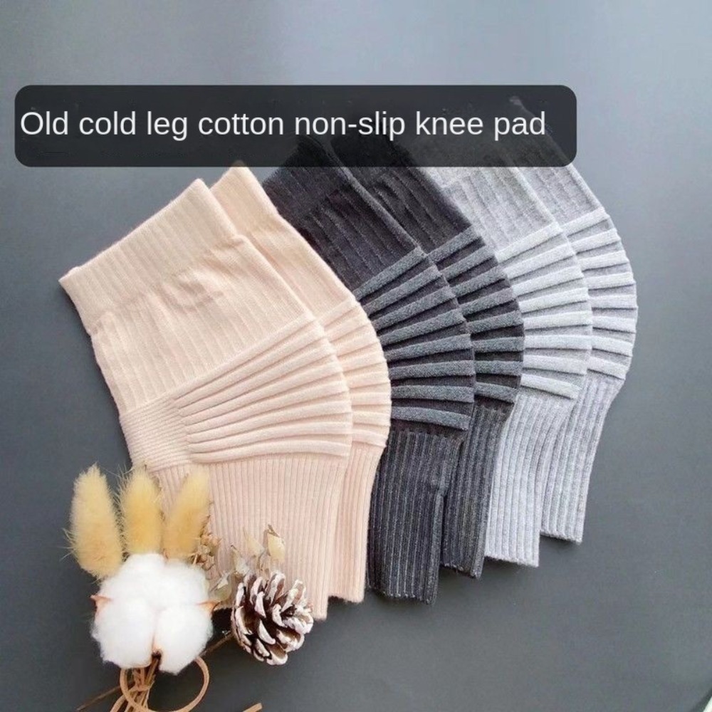 Warm Cotton Sports Knee Pads Nude Black Grey Stripe Elastic Support Pads Elastic Compression Compression Knee Brace Men Women
