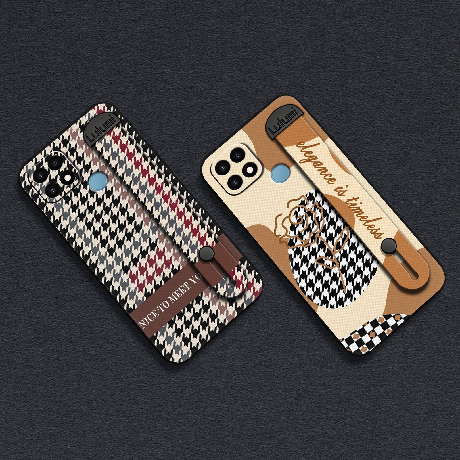 Anti-knock Wristband Phone Case For OPPO A15 4G/A15S/A35 2021 Silicone Phone Holder Back Cover Waterproof Commerce