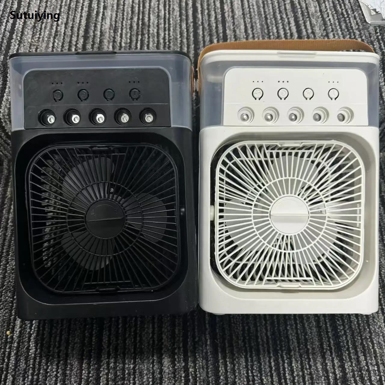 Modern Home Small Air Cooler 3 Speed Fan Air Conditioner Portable Humidifier Fan Portable LED Night Lights for Office