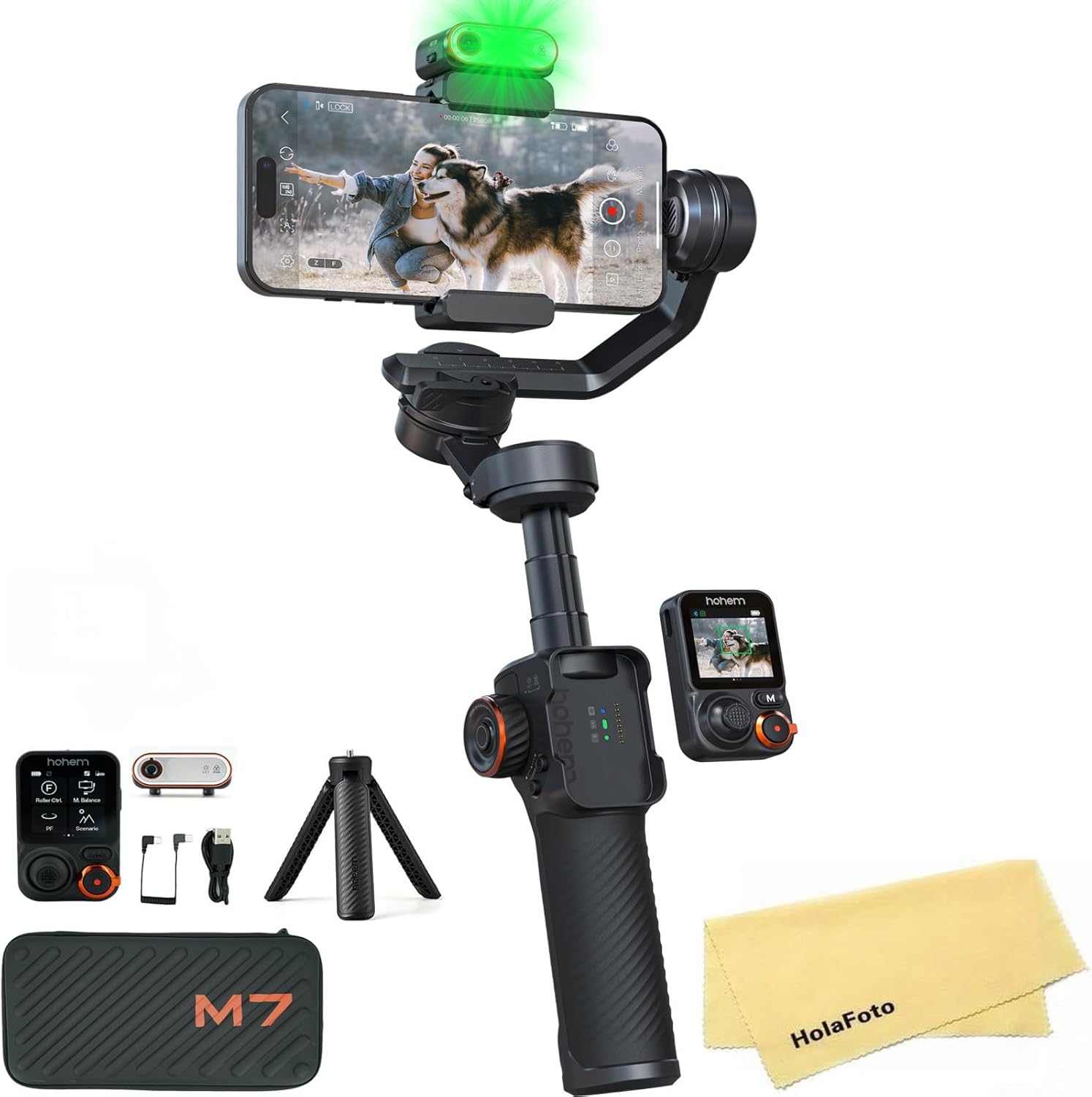 Click to see full view hohem iSteady M7 AI Tracking Gimbal Stabilizer for Smartphone