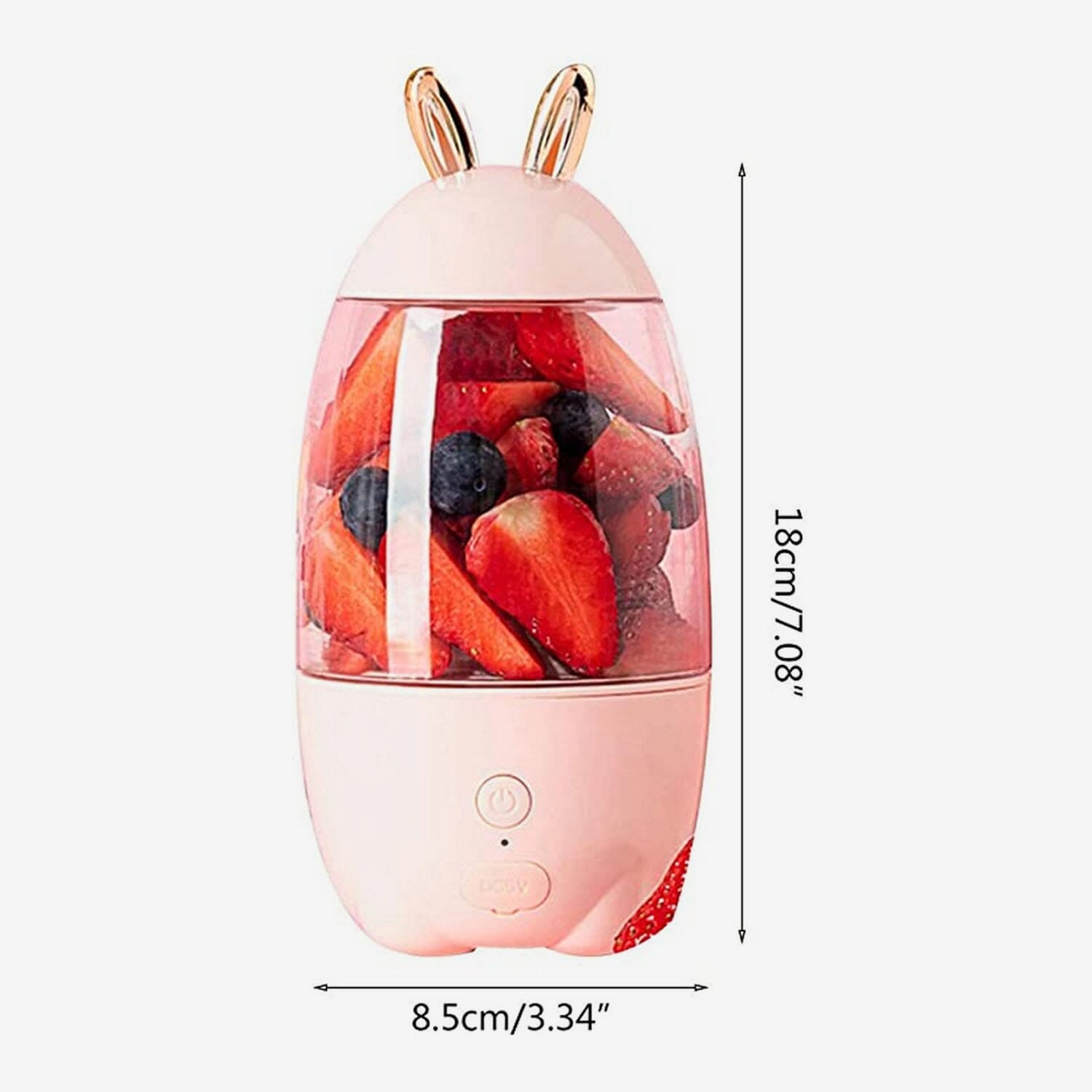 Cute Rabbit Shape Juicer Cup Household Portable Usb Rechargeable Juicer Cup Fruit Blender Mixer Portable Mini Size Fruit Juicer