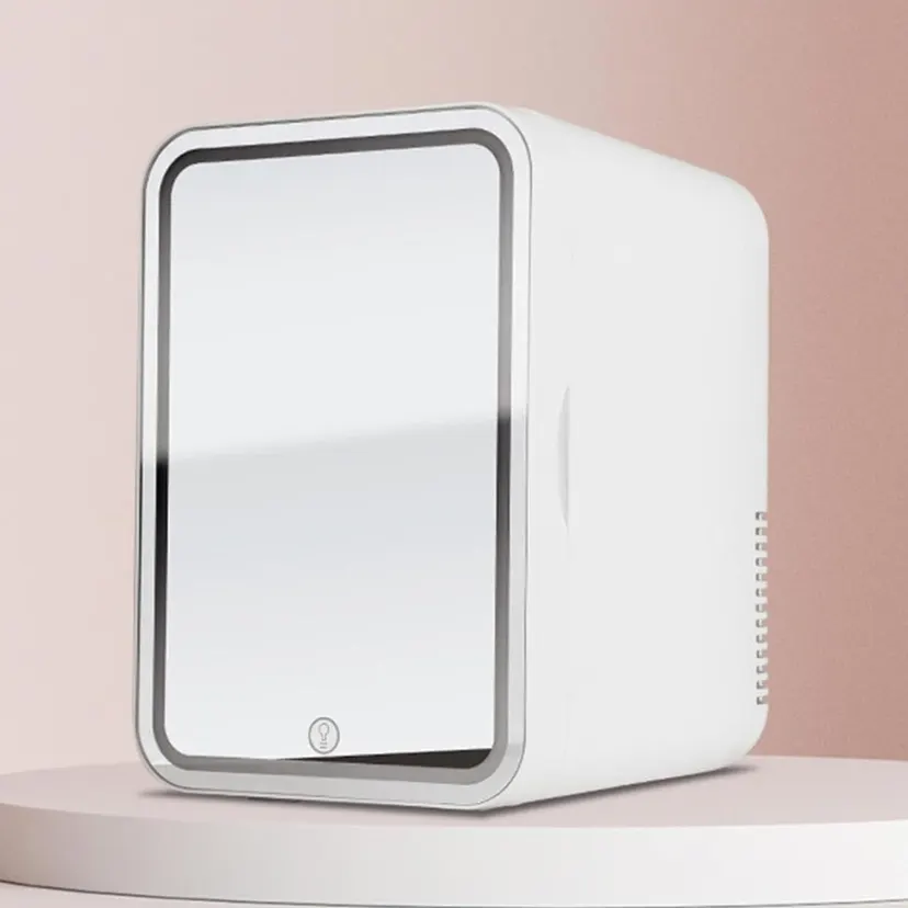 10 Liter Mini Fridge with Mirror + Warmer