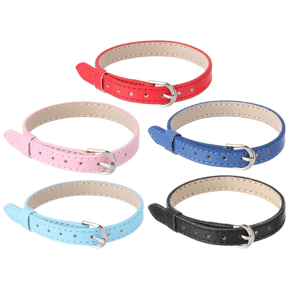 4PCS New Super Mini Long 22cm Width 8mm DIY Doll Accessories Bjd Doll Clothes Artificial leather Doll Belt
