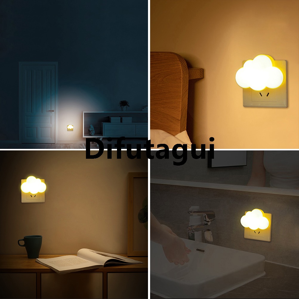Difutagui Kids Control Sensor Wall Light Socket inPulgEU Light Mini Affordable Cute Cloud Night－Light Night Light Bedroom Light