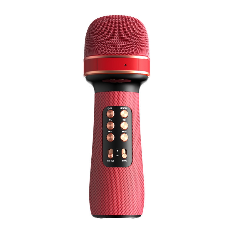 Wireless Microphone Professional Karaoke Bluetooth Children Singing Audio Integrated Red Handheld Condenser Microphone