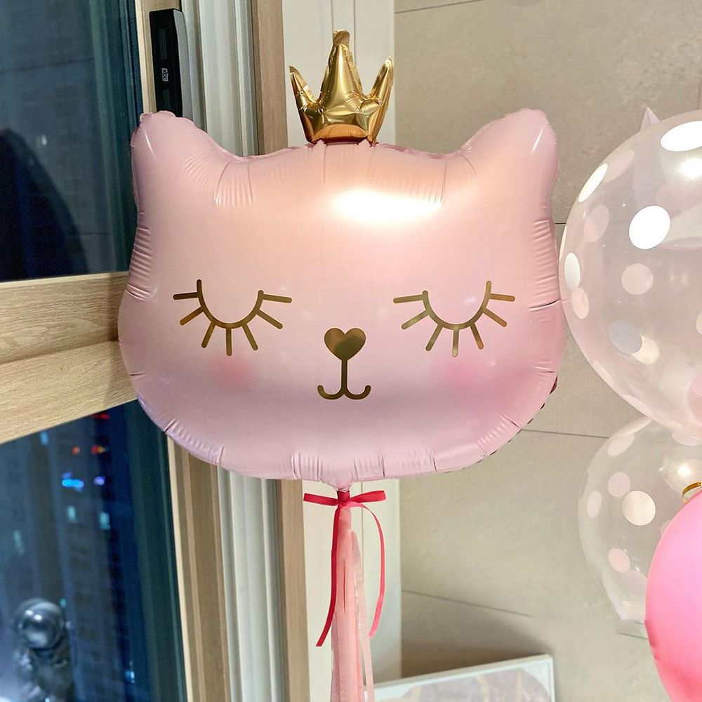 Large Cartoon with Crown Aluminium Foil Kids Toys Birthday Party Layout Inflatable Balloon Birthday Decor Party Supplies Foil Balloons