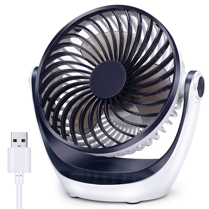 【Exclusive Offer】HOT！-Desk Fan Small Table Fan With Strong Airflow Ultra Quiet Portable Fan Speed Adjustable Head 360°Rotatable Mini Personal F